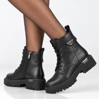 Skórzane botki Filippo DBT8063/26 BK czarne