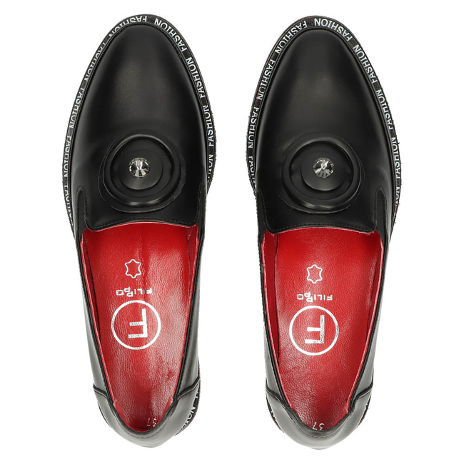 Leather shoes Filippo DP3915/22 BK black