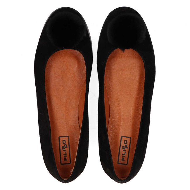 Ballerina Filippo 1320 Black Suede