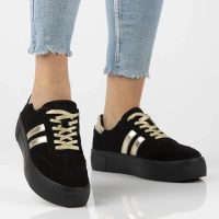 Leather sneakers Filippo DP6841/25 BK GO black