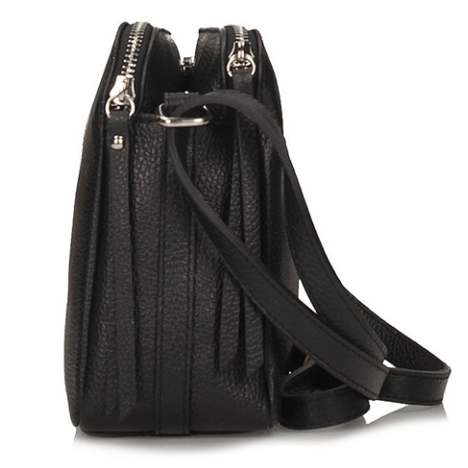 Handbag Toscanio Leather Messenger Bag A242 black