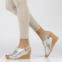 Leather Sandals Filippo DS784/20 SI Silver