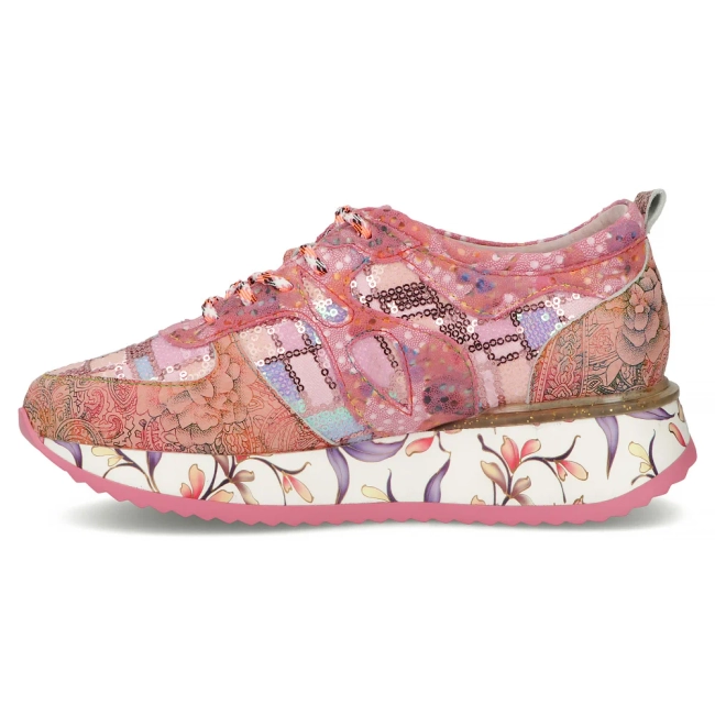 Skórzane sneakersy Laura Vita delphine 07 cerise różowe