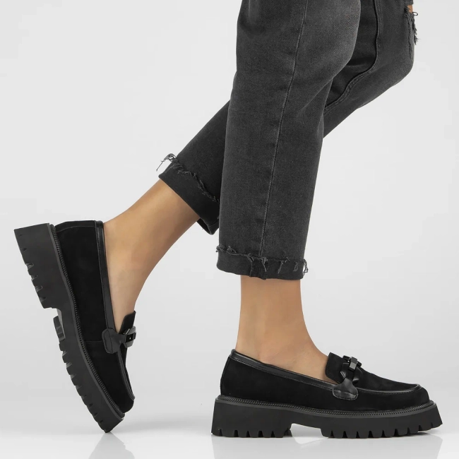 Leather shoes Filippo DP6486/24 BK black