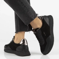 Leather sneakers Filippo DP7405/25 BK black