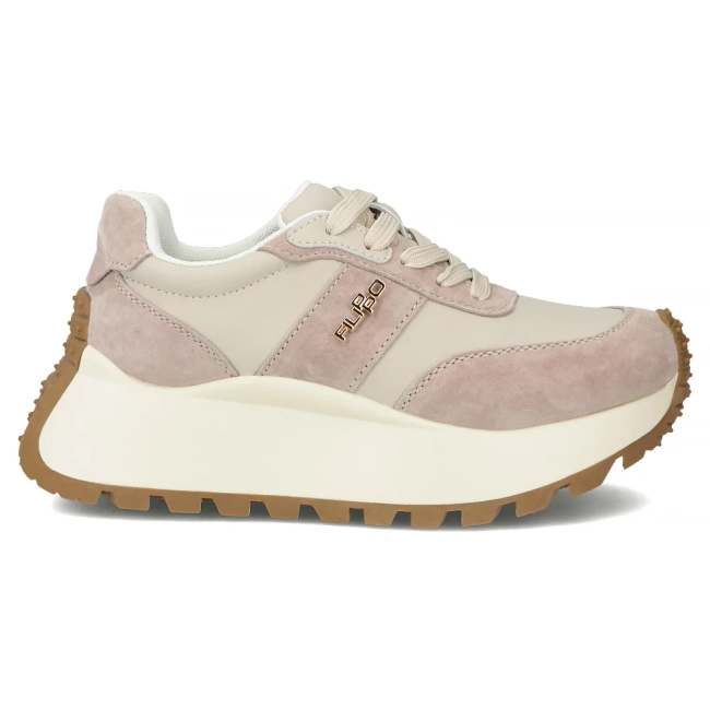 Skórzane sneakersy Filippo DP6785/25 BE beżowe