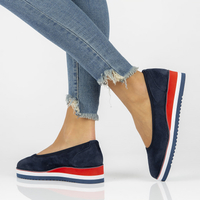 Leather ballerinas Filippo DP2323/22 NV navy blue