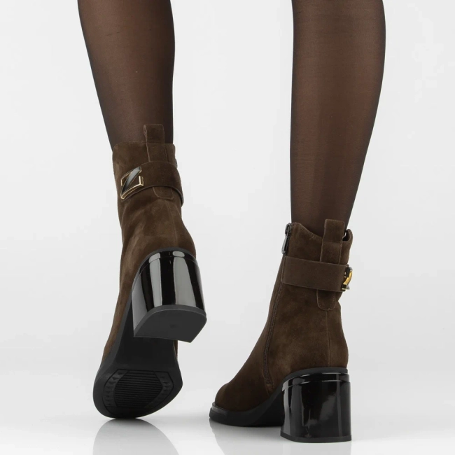 Leather heeled ankle boots Filippo DBT8024/26 BR brown