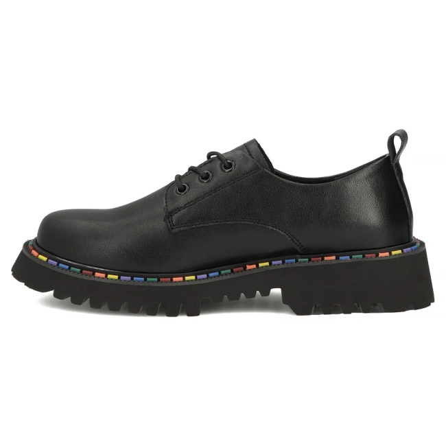Skórzane półbuty Filippo DP8341/26 BK czarne