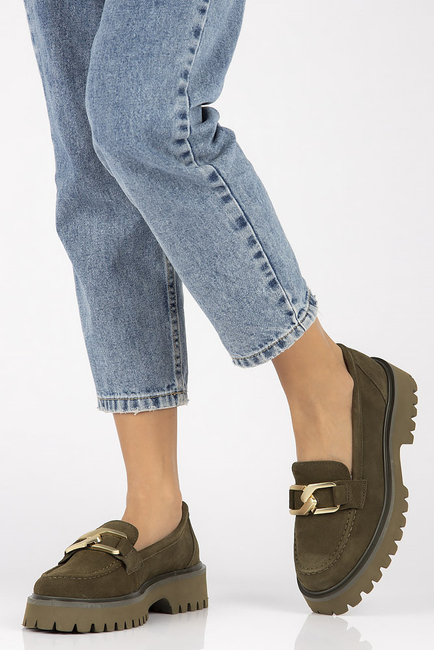 Leather shoes Filippo DP4916/23 KH khaki