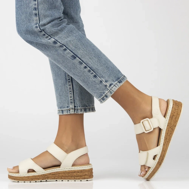 Sandals Rieker 62760-60 beige