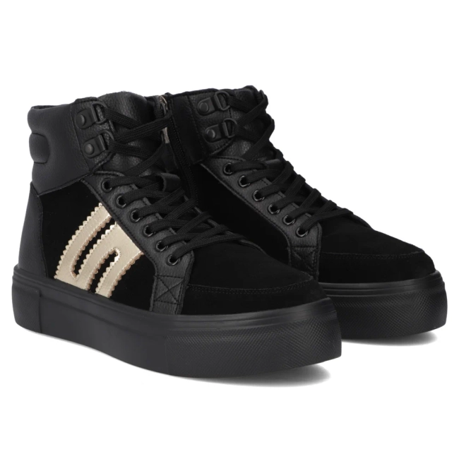 Leather ankle boots Filippo DBT7269/25 BK GO black