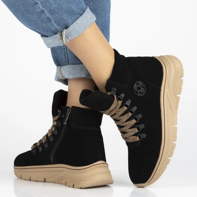 Leather ankle boots Filippo DBT7290/25 BK black