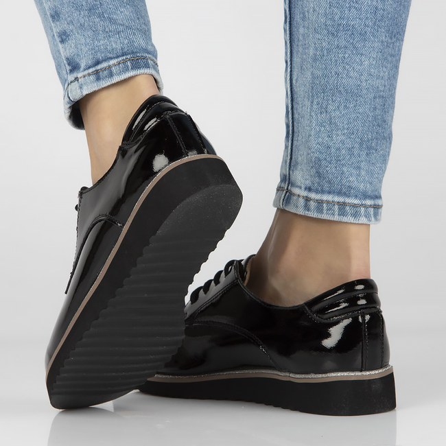 Leather shoes Filippo DP1514/23 BK black