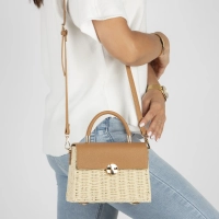 Beige box bag Grace