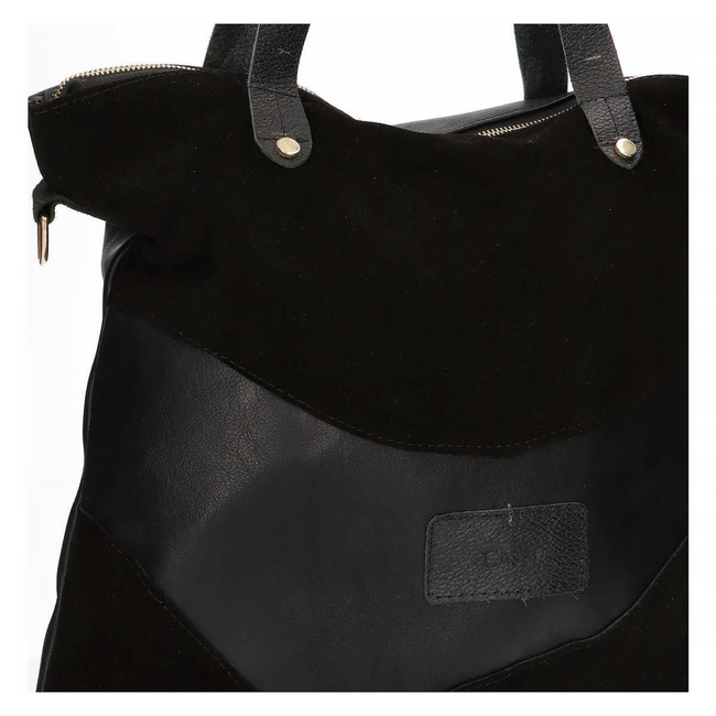 Cassi handbag 50000092 Black + suede