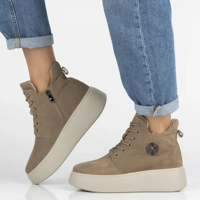 Leather ankle boots Filippo DBT7272/25 BE beige