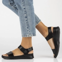 Leather sandals Filippo DS6019/24 BK black