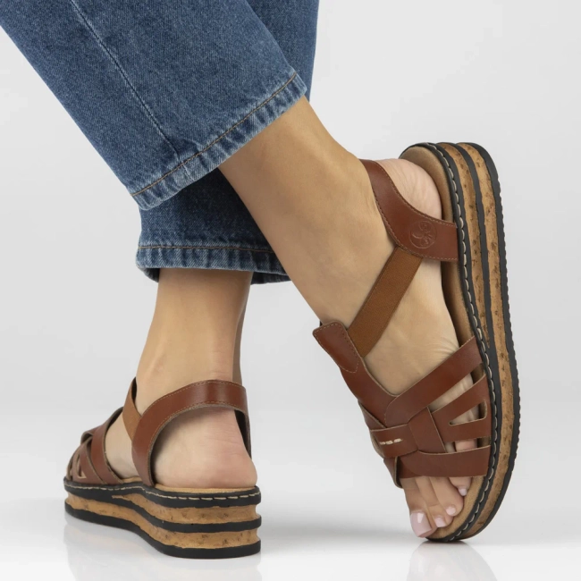 Sandals Rieker 62918-22 brown