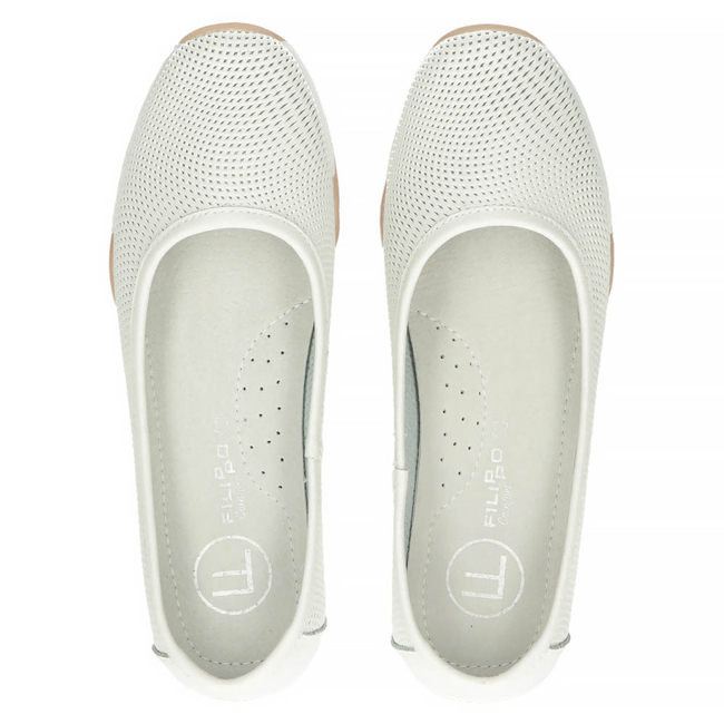 Leather shoes Filippo DP3681/22 WH white
