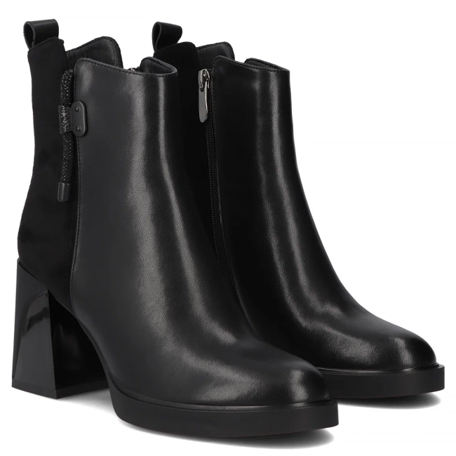 Leather ankle boots Filippo DBT7358/25 BK black