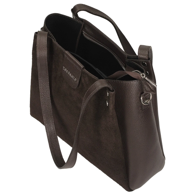 Leather handbag Toscanio G123 brown