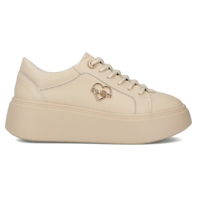 Leather sneakers Filippo DP6058/25 BE H beige