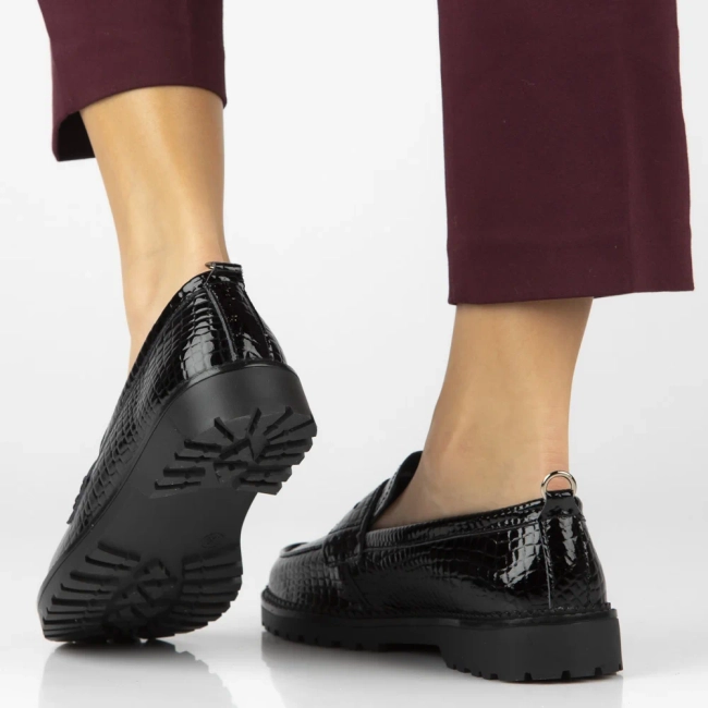 Leather shoes Filippo DP7409/25 BK CR black