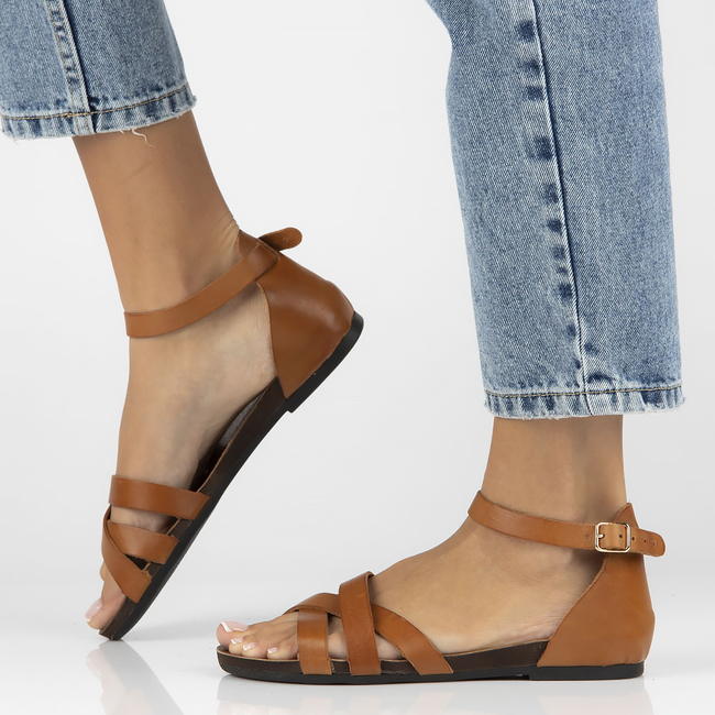 Leather sandals Filippo 40225 brown