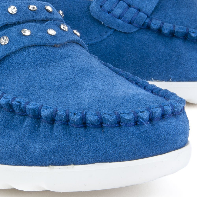 Skórzane mokasyny Filippo 10092 W. niebieskie