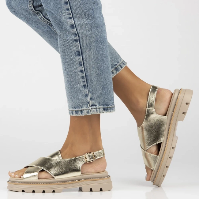 Leather sandals Filippo DS7047/25 GO gold