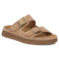 Skórzane klapki Filippo DK7802/26 BR brązowe