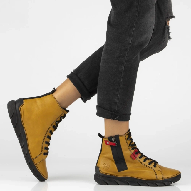 Ankle boots Rieker 55024-68 yellow