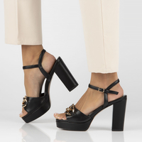 Leather sandals Filippo DS4431/23 BK black