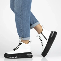 Leather ankle boots Filippo DBT7276/25 WH white