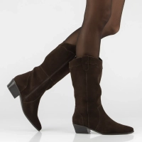 Leather cowboy boots Filippo DKZ8221/26 D BR brown