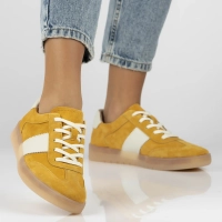 Skórzane sneakersy Filippo DP6770/25 YL żółte