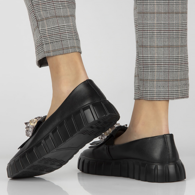 Leather shoes Filippo DP4593/23 BK black