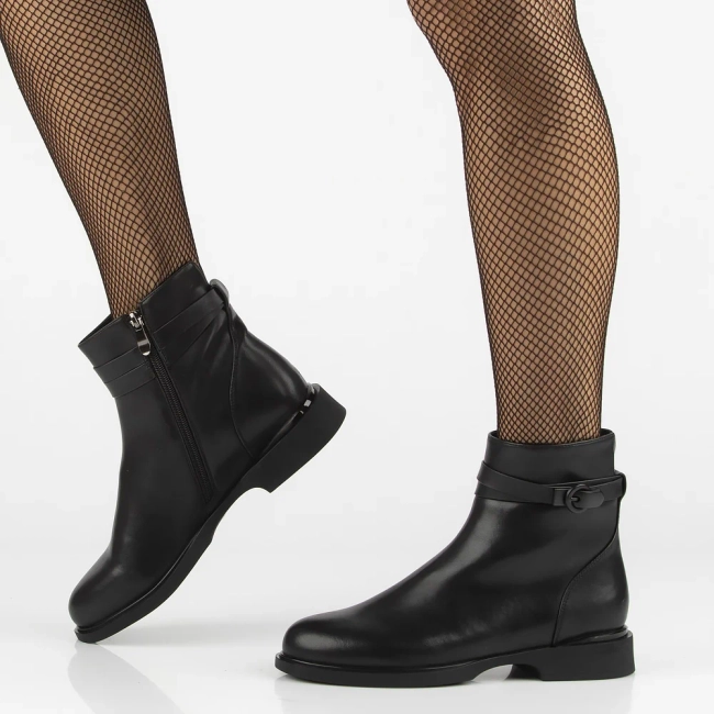 Leather ankle boots Filippo DBT7357/25 BK black