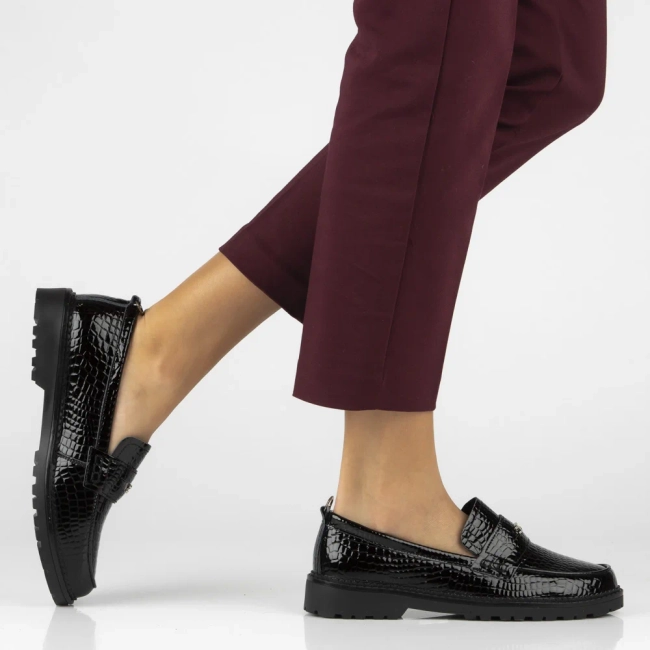 Leather shoes Filippo DP7409/25 BK CR black