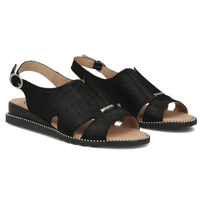 Leather sandals Filippo DS4470/26 BK black