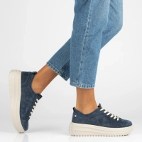Skórzane sneakersy Filippo DP6795/26 NV granatowe