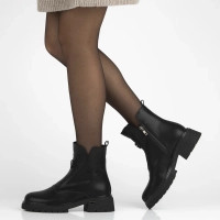 Leather ankle boots Filippo DBT7148/25 BK black