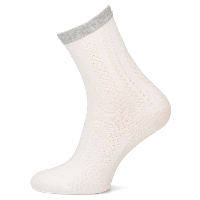 Women's Socks LM18-382 cream braid