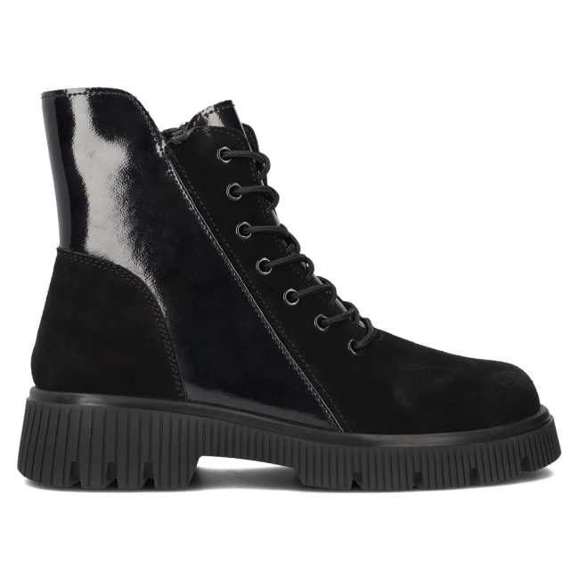 Leather ankle boots DBT6385/24 BK black