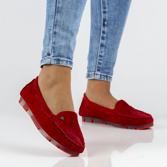 Leather loafers Filippo DP2037/22 RD red