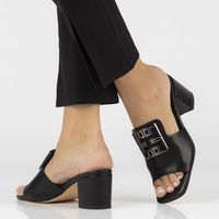 Leather flip-flops Filippo DK3731/22 BK black