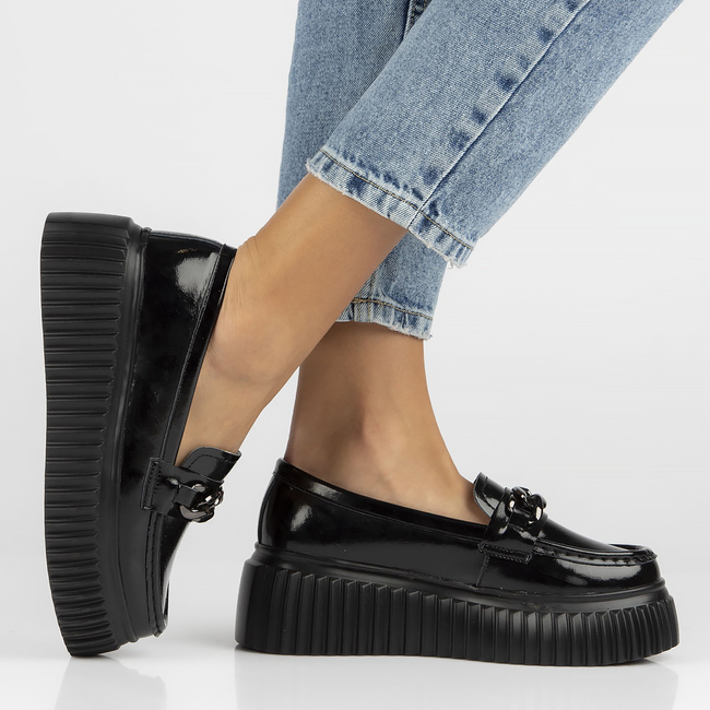 Leather shoes Filippo DP4450/23 BK L black