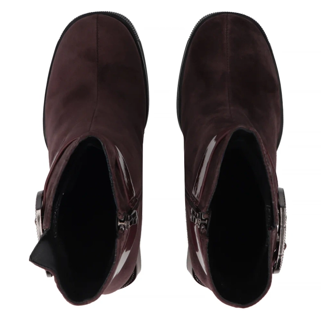 Leather ankle boots Filippo DBT7183/25 BG burgundy