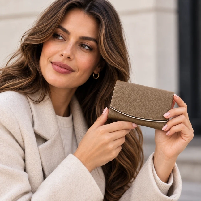 Beige wallet Artum